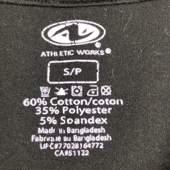 Athletic Works Black Abstract Graphic Short Sleeve Scoop Neck T-shirt size S - Picture 4 of 12